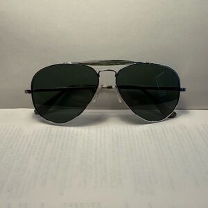 Randolph Engineering Silver and Black Sunglasses